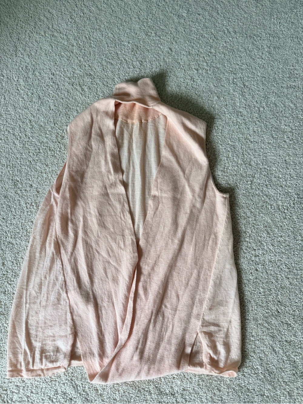 Dion Lee Pale Pink Sleeveless Draped back Knit Top
